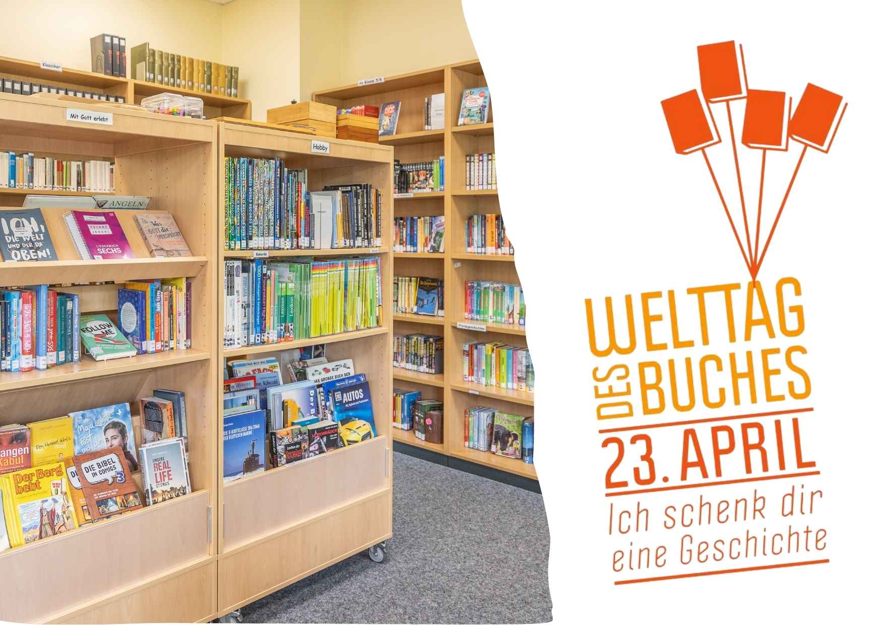 Welttag des Buches mit einer Aktion in der Schulbibliothek