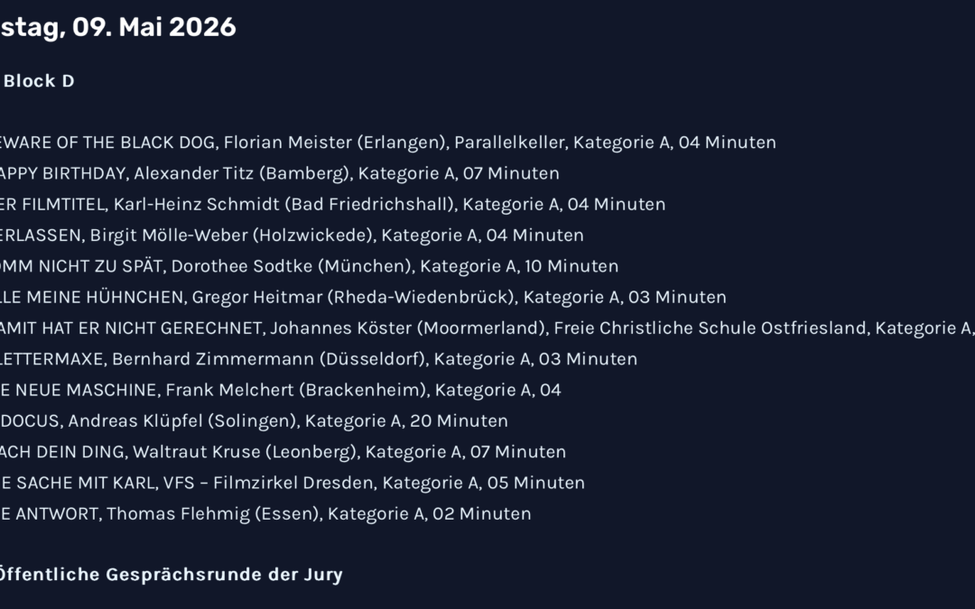FCSO-Schülerfilm für Bundesfestival Fiction in Bayern nominiert!