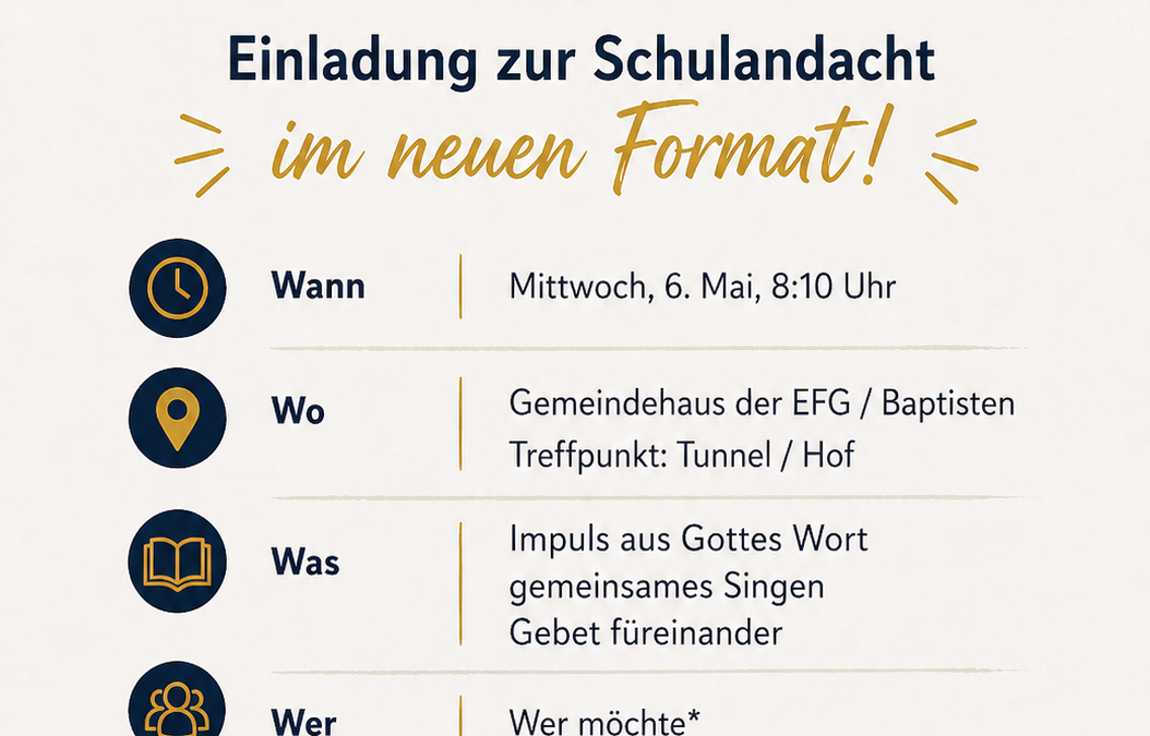 Neues Format der Morgenandacht